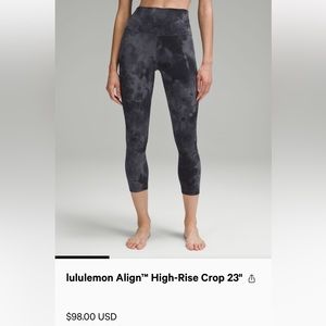 Lululemon Align Leggings Crop 23”